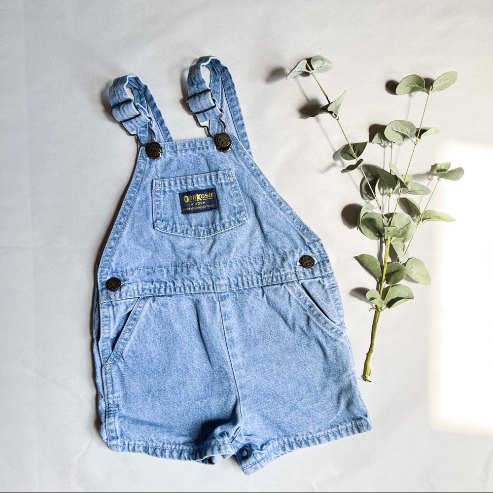 OSHKOSH light wash denim shortalls